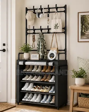 5-Tier Multi-Function Shoe and Hat Rack