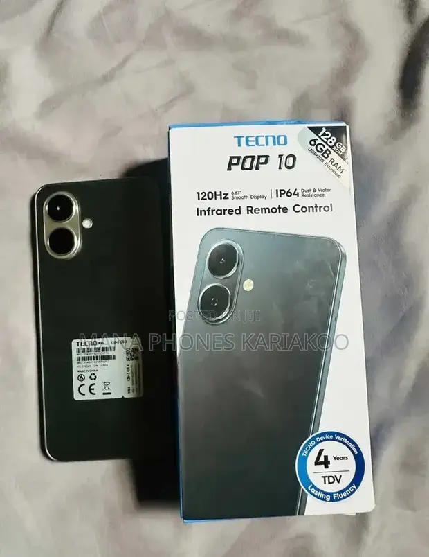 New Tecno Pop 10 64GB Black - 1