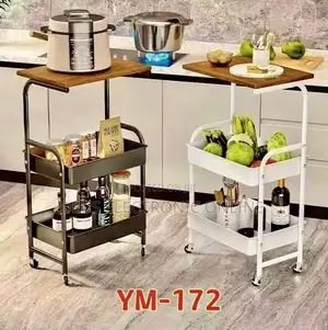 Kitchen Rack - Steel and Wood