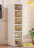 6-Tier Modular Plastic Shoe Organizer with Transparent Drawers - 1
