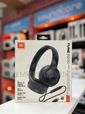 JBL Tune 520c USB-C Wired On-Ear Headphones