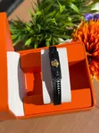Versace Black Leather Bracelet for Men - 2