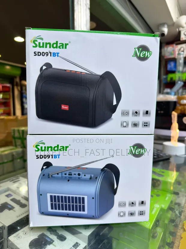 Sundar SD091BT Portable Bluetooth Speaker with Solar Charging - 1