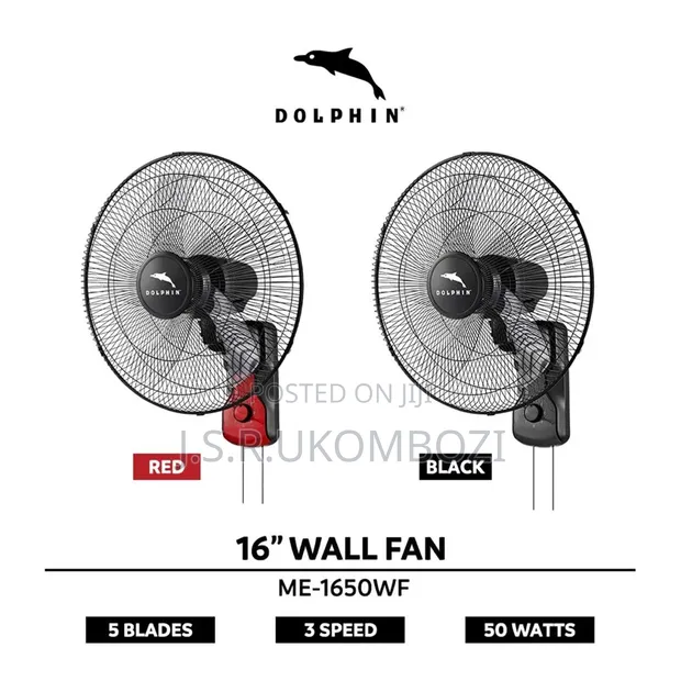 Dolphin Wall Fan 16" (Model ME-1650WF) - 1
