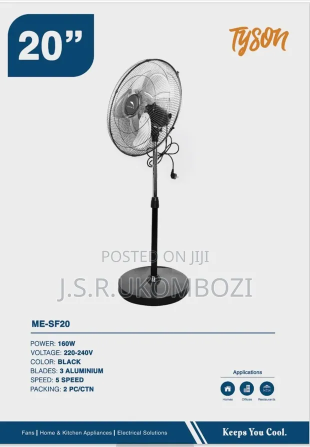 Dolphin Tyson 20-Inch Full Metal Stand Fan - 1