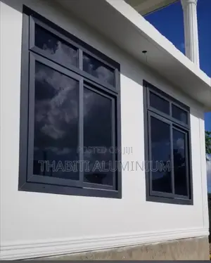 Megfin PVC Sliding Window - Modern Grey Frame