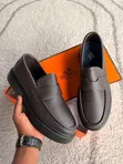 Viatu vya Kiume vya Hermes Moccasins - Ngozi Halisi - 2