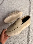 Viatu vya Kiume vya Hermes Moccasins - Ngozi Halisi - 4