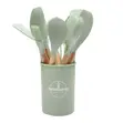 Silicone Cooking Utensils Set with Wooden Handles - 2