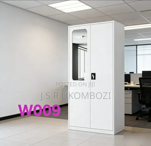Modern 2-Door Wardrobe with Internal Safe - 1