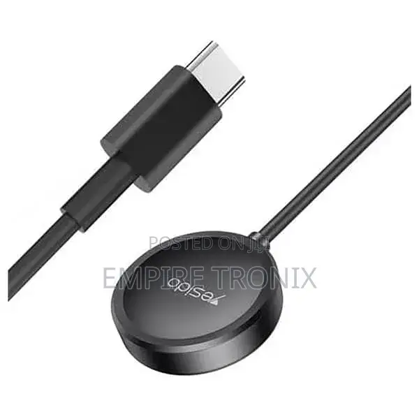Yesido Type-C Magnetic Wireless Charger ya Saa Nyeusi - 1