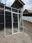 Used Aluminum Sliding Door // 9x8 ft // Full Glass - 1