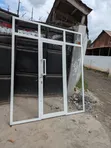 Used Aluminum Sliding Door // 9x8 ft // Full Glass - 2