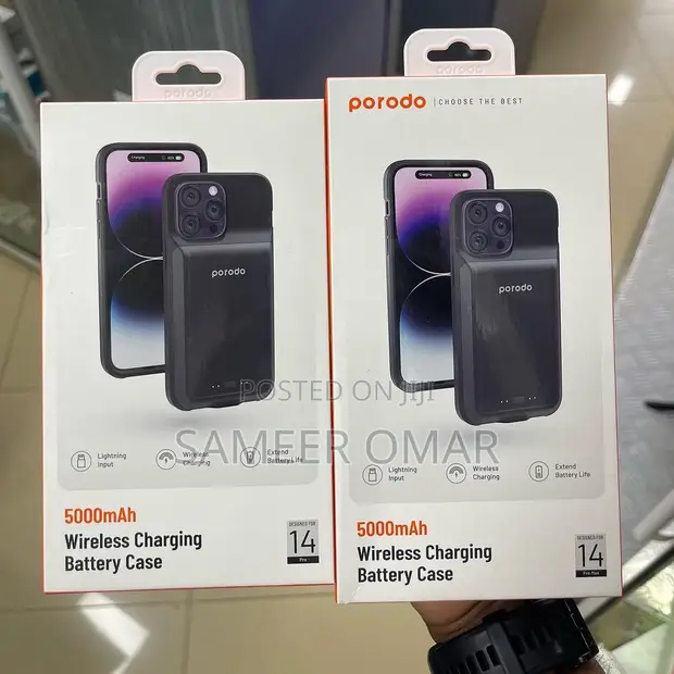 Porodo Wireless Charging Battery Case for iPhone 14 Pro/Pro Max - 1