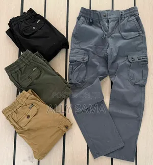 Men's Green Cotton Cargo Pants - Brand New