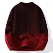 Casual Crew Neck Gradient Knit Sweater - 1