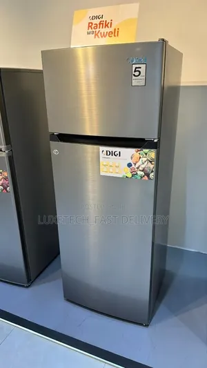 DIGI 205L Double-Door Fridge - Fast Cooling