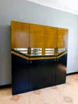 Woodstock 4-Door Wardrobe - Brown & Multi-Black - 1