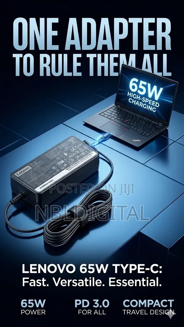 Lenovo 65W USB-C Laptop Charger - 1