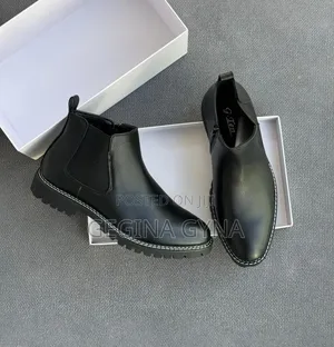 Clarks Black Leather Boots - Brand New