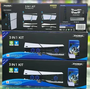 Dobe 3-in-1 PS5 Slim Kit: Stand, Fan, Storage