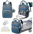 Diaper Bag Backpack with Foldable Crib - 3
