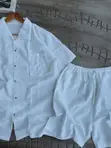Linen Short Sleeve Sets Collection Available - 4