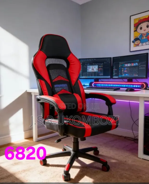 Gaming Chair - Red & Black Design - 1
