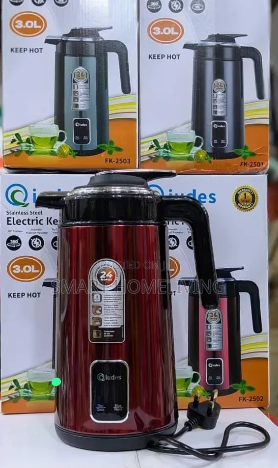 Qiudes Stainless Steel Electric Kettle 3.0L - 1