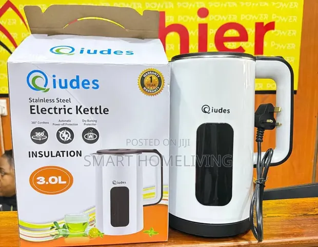Qiudes Stainless Steel Electric Kettle 3.0L - 1