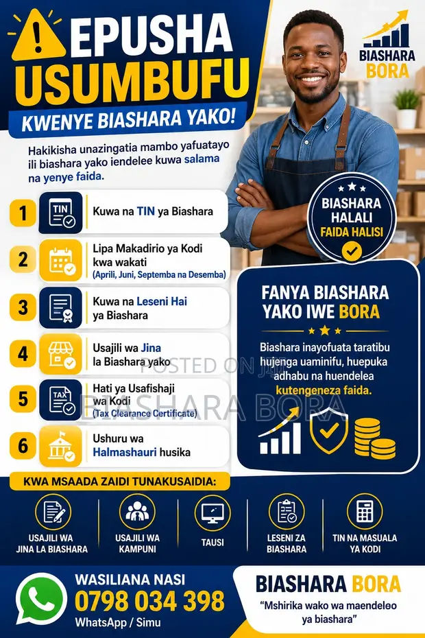 Huduma za Uendeshaji Biashara na Uzingatiaji Kodi - 1