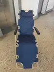Blue Portable Folding Beach Chair with Steel Frame - 2