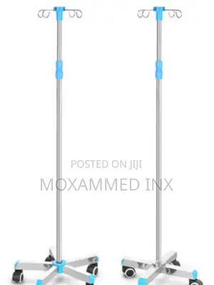 Stainless Steel IV Drip Stand with Four Hooks