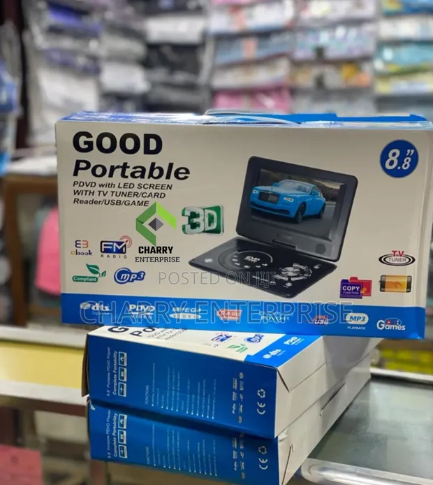 New 8.8-Inch Portable EVD/DVD Player with Games - 1