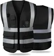 Hi-Vis Reflective Executive Vest with 5 Pockets - 1