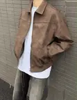 Vintage Suede Bomber Jacket - Ashluxe Style - 5