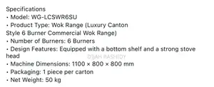 Luxury Cantons 6-Burner Commercial Stove