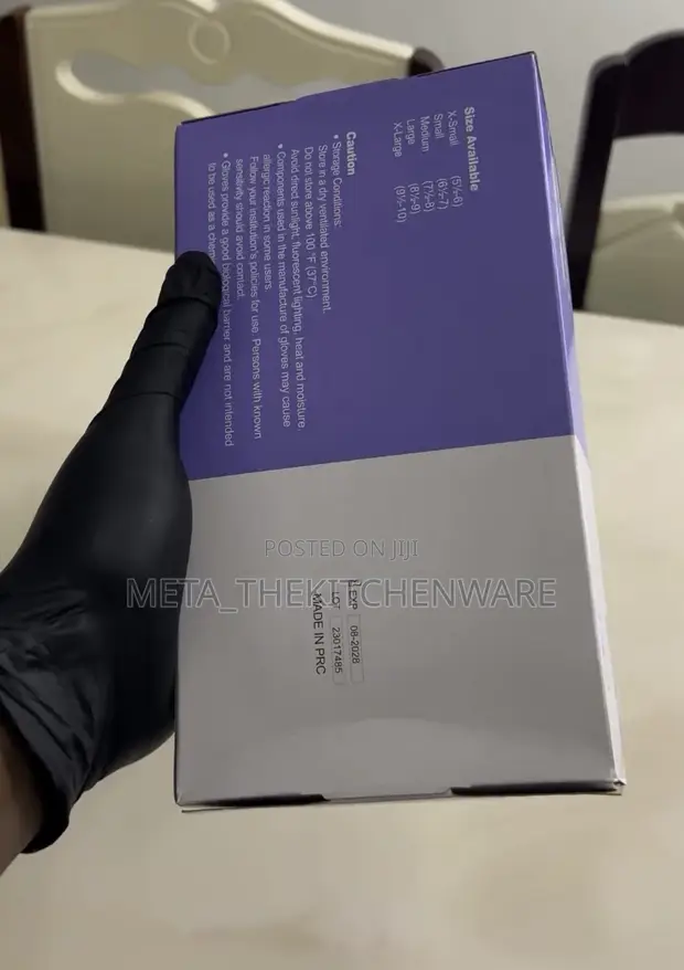 Bönlife Pack Black Nitrile Food Gloves (Large, Powder Free) - 1