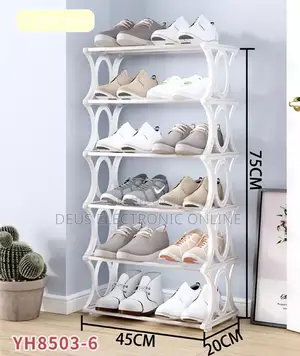 5-Tier Plastic Shoe Rack