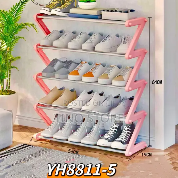 Z Shaped 5-Tier Shoe Rack - 1