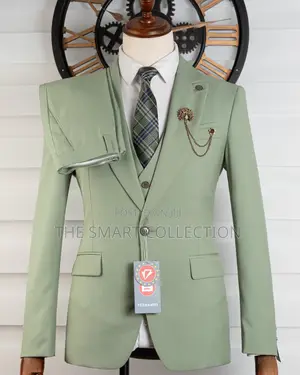Abraham Moon Green Suit - Brand New