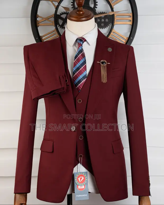 A&D Men's Maroon Suit - 1
