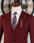 A&D Men's Maroon Suit - 2