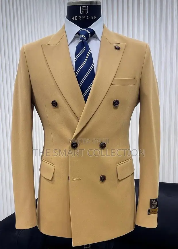 Abraham Moon Khaki Men's Suit - 1