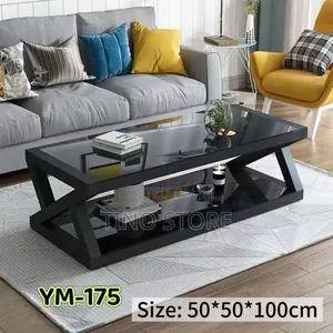 Black Tempered Glass Coffee Table