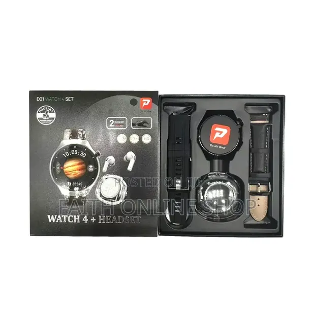 D21 Watch 4 Smartwatch + Wireless Earbuds Combo - 1