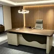 L-Shaped Executive Office Desk with Chair Set - 1