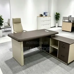 L-Shaped Executive Office Desk with Chair Set