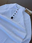T-Shirt ya Mikono Mirefu ya Pamba kwa Wanaume - Kahawia - 1