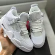 Men's Air Jordan Leather Sneakers - White - 3